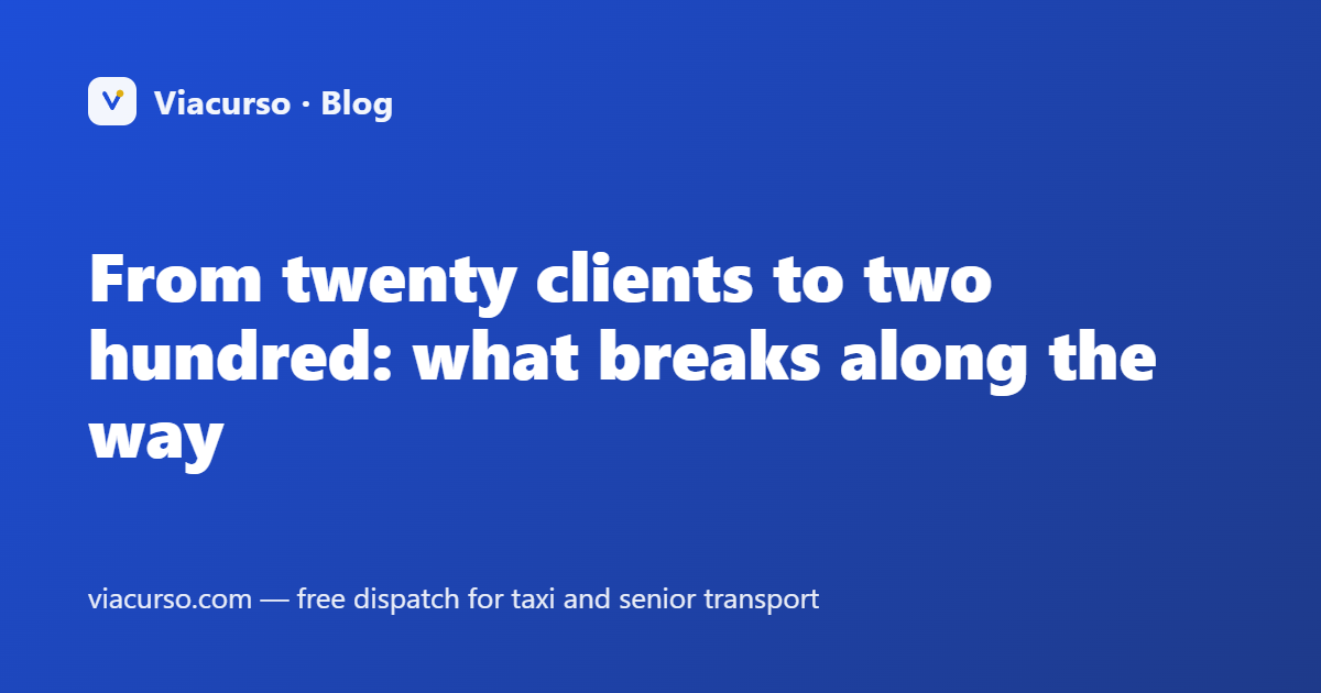 From twenty clients to two hundred: what breaks along the way