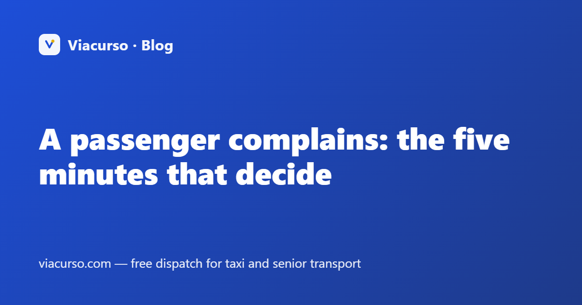 A passenger complains: the five minutes that decide