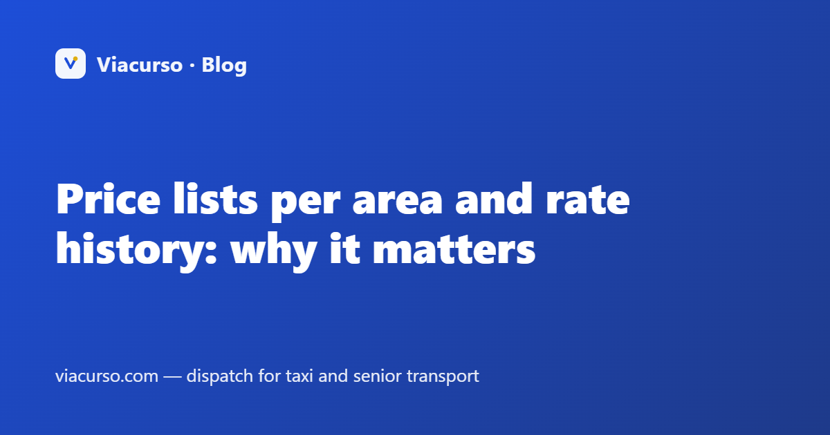 Price lists per area and rate history: why it matters