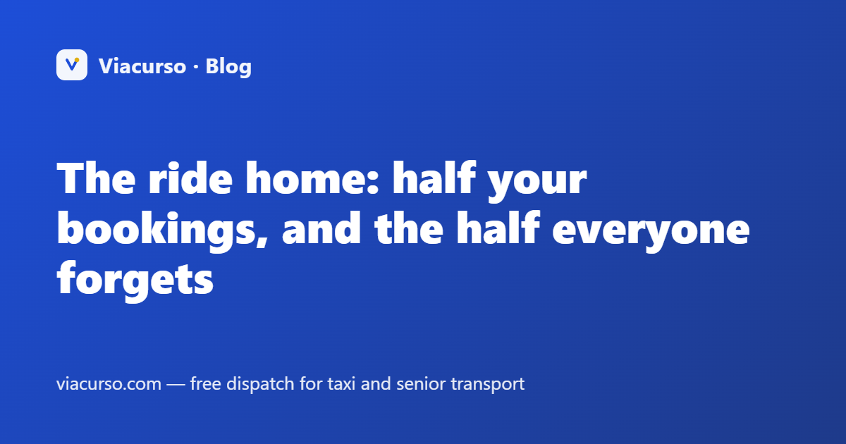 The ride home: half your bookings, and the half everyone forgets